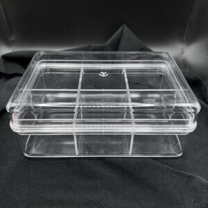 Acrylic Tea Bag Organizer 6 Sections Clear Stackable Plastic (Tea not included)